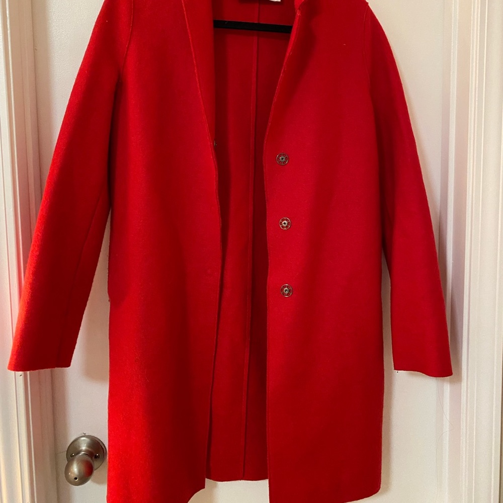 Red wool coat